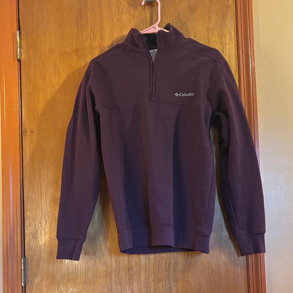 Columbia maroon 1/4 zip